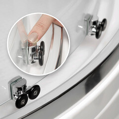 Душевой уголок WasserKraft Lippe 45S хром 80х80х185 см квадрат стекло прозрачное 6 мм (45S02) - фото 6