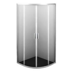 Душевой уголок WasserKraft Lippe 45S хром 90х90х185 см полукруг стекло прозрачное 6 мм (45S01) - фото 1