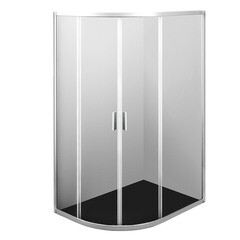 Душевой уголок WasserKraft Lippe 45S хром 120х90х190 см асимметрия стекло прозрачное 6 мм (45S24) - фото 1