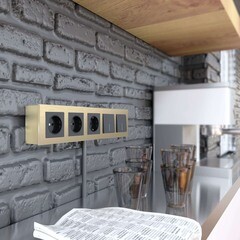 Коробка монтажная Werkel Ретро одноместная накладная шампань (a053529) - фото 2