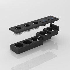 Коробка монтажная Werkel Ретро одноместная накладная черная (a053528) - фото 4