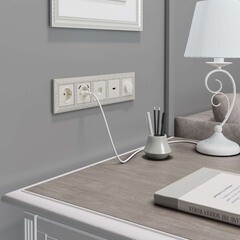 Диммер Werkel встраиваемый перламутровый рифленый поворотно-нажимной (a051183) - фото 5