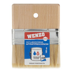 Кисть плоская смешанная щетина без ручки Wenzo 100х14 мм для красок на любой основе - фото 2
