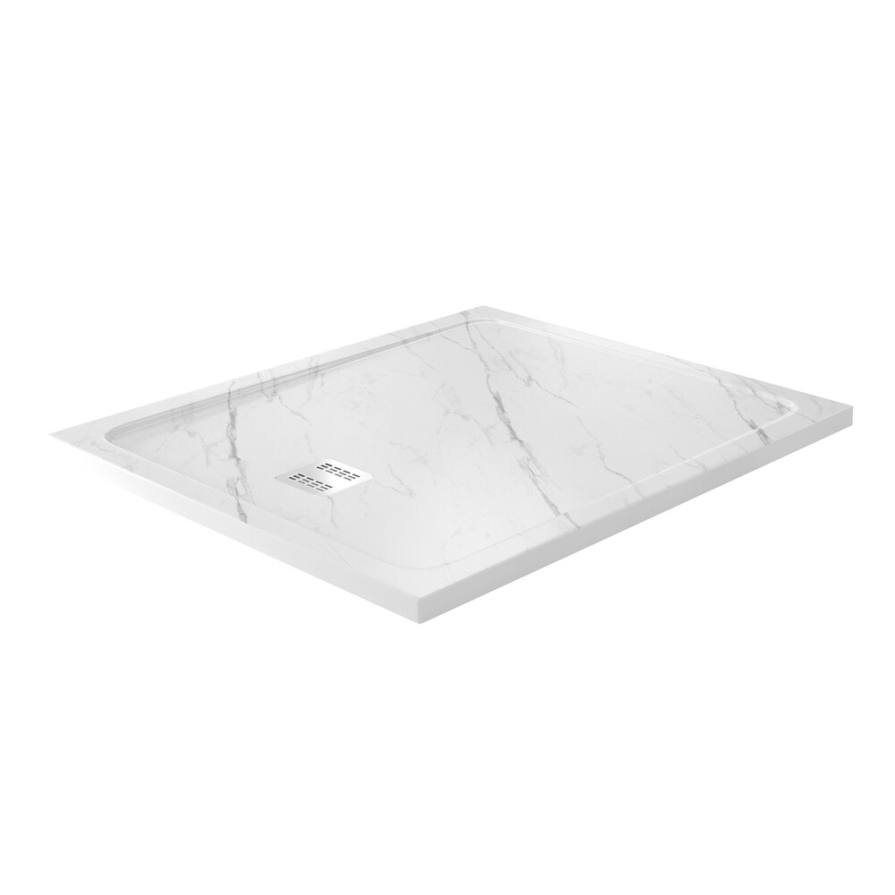 Изображение товара Поддон WasserKraft Rhin из искусственного камня 120x100 см низкий белый