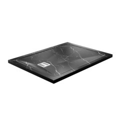 Поддон WasserKraft Neime искусственный камень 120х90х4 см прямоугольник черный низкий (19T07) - фото 1