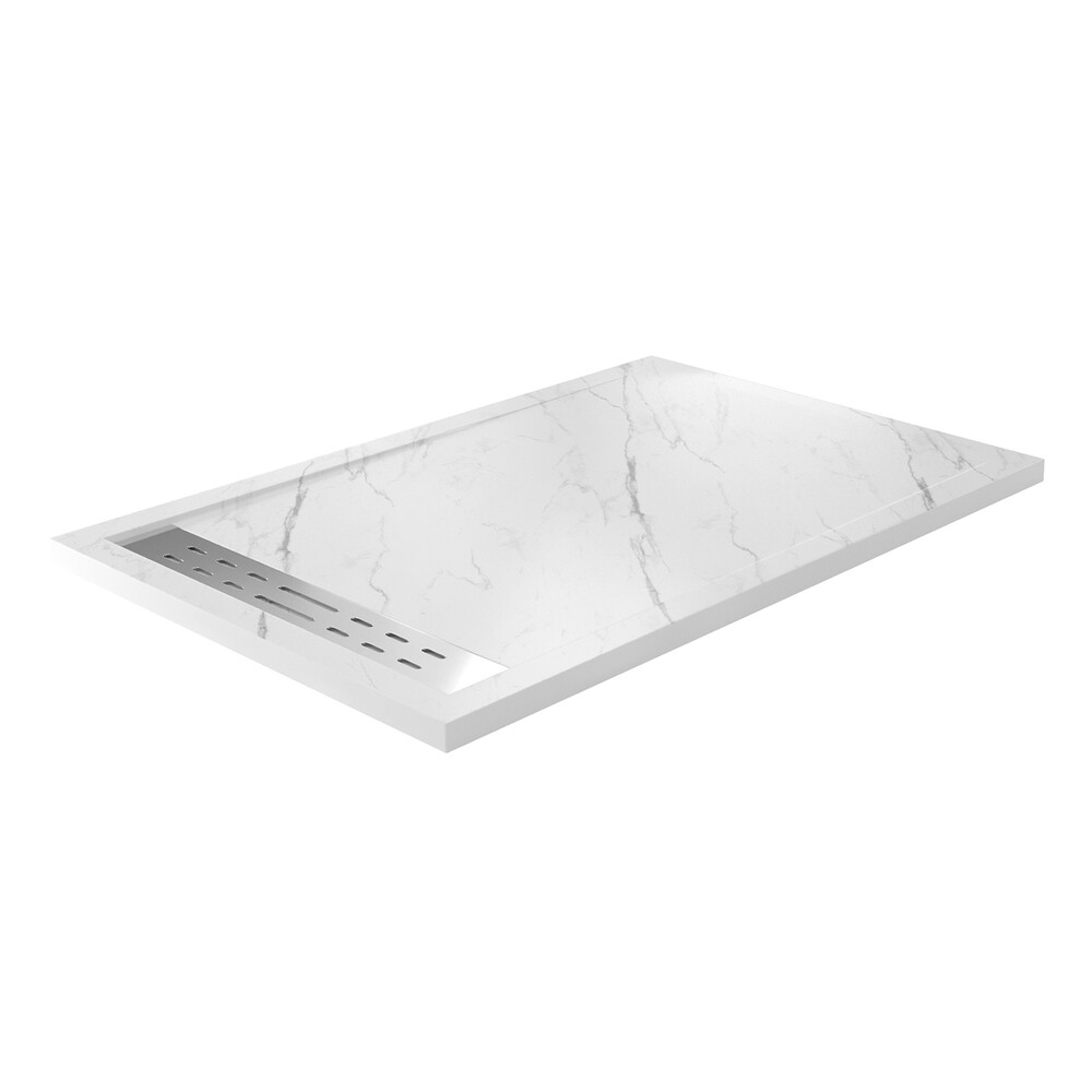 Изображение товара Поддон WasserKraft Rhin из искусственного камня 140х90 см низкий белый