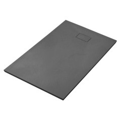 Изображение товара Поддон WasserKraft Elbe cтеклопластик 100х80х2,6 см прямоугольник черный низкий (74T17)