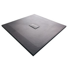 Изображение товара Поддон WasserKraft Elbe cтеклопластик 100х100х2,6 см квадрат черный низкий (74T19)