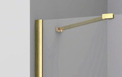 Шторка на ванну распашная 80х140х0,6 см профиль золото WasserKraft Aisch 55P (55Р01-80 Fixed) - фото 5