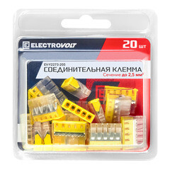 Клемма на 5 проводов Electrovolt 2273-205 0,5-2,5 кв.мм самозажимная без пасты (20 шт.) (ЦБ-00015538/605061) - фото 3