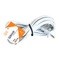 Шнур сетевой с вилкой 7 м ПВС-ВП 2х0,75 кв.мм 6 А Партнер-Электро белый (ЦБ-00013568/4538) - фото 2