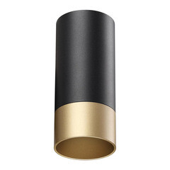 Светильник потолочный Novotech Over GU10 9 Вт 2,5 кв.м черный/золото IP20 (370867) - фото 1