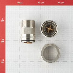 Сгон отсекающий разъемный для расширительного бака Valtec 1 ВР(г) х 1 НР(ш) (VT.538.N.06) - фото 2