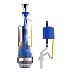 Арматура для унитаза Di Премиум нижний подвод 1/2 кнопка металл хром (5-3-5-17) - фото 2