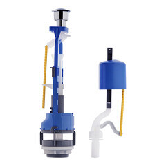 Арматура для унитаза Di Премиум нижний подвод 1/2 кнопка металл хром (4-3-5-17) - фото 2