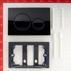 Клавиша смыва для инсталляций Geberit Sigma 20 черная глянцевая (115.882.DW.1) - фото 3