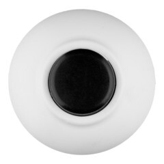 Кнопка для звонка проводного черно-белая круглая