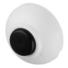 Кнопка для звонка проводного черно-белая круглая - фото 4