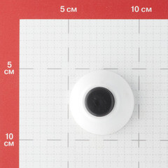 Кнопка для звонка проводного черно-белая круглая - фото 2