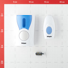 Звонок Navigator (612683) беспроводной с кнопкой 36 мелодий белый - фото 3