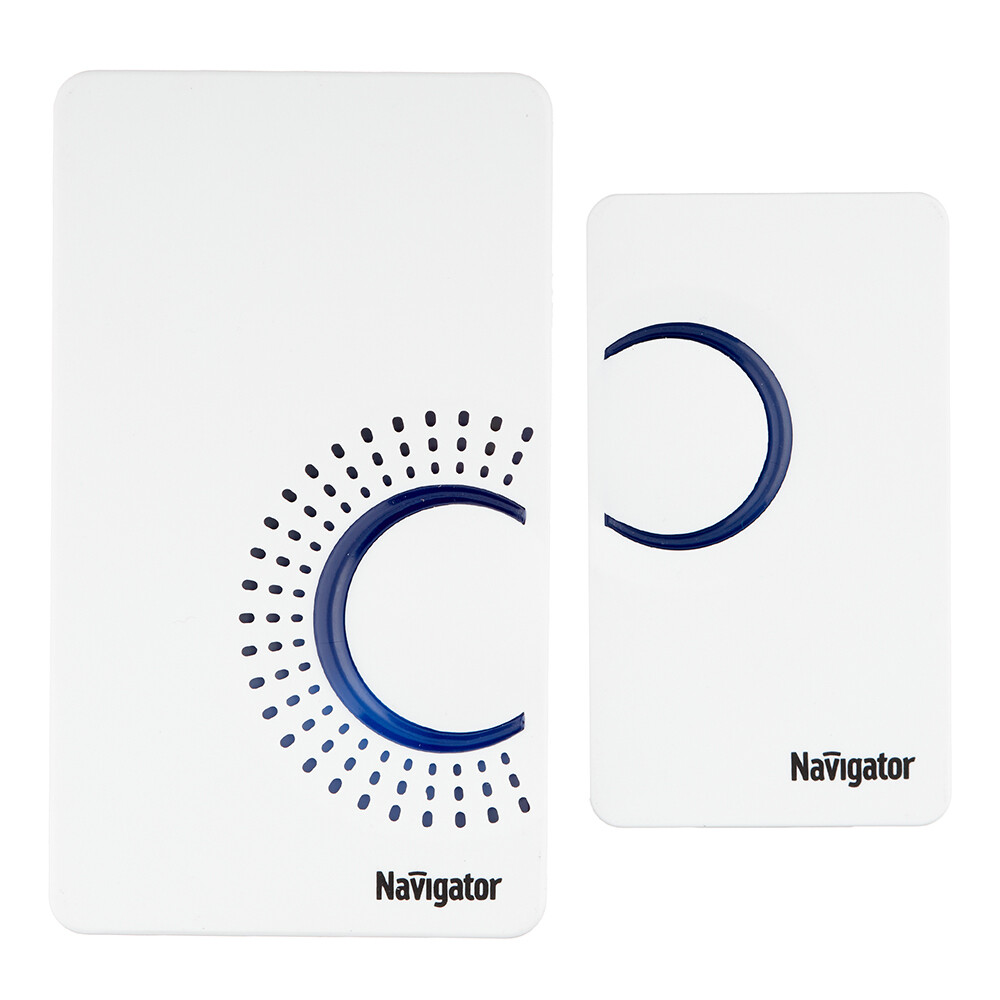 Изображение товара Звонок Navigator (616964) беспроводной с кнопкой 36 мелодий белый