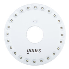 Фонарь кемпинговый Gauss (GF003) светодиодный 24 LED 5 Вт на батарейках AA пластик с магнитом и карабином