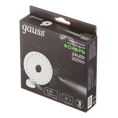 Фонарь кемпинговый Gauss светодиодный 24 LED 5 Вт на батарейках AA пластик с магнитом и карабином (GF003) - фото 4