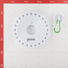 Фонарь кемпинговый Gauss светодиодный 24 LED 5 Вт на батарейках AA пластик с магнитом и карабином (GF003) - фото 3