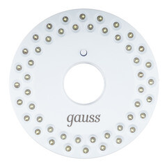 Фонарь кемпинговый Gauss (GF004) светодиодный 48 LED 5 Вт на батарейках AA пластик с магнитом и карабином