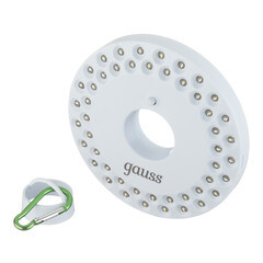 Фонарь кемпинговый Gauss светодиодный 48 LED 5 Вт на батарейках AA пластик с магнитом и карабином (GF004) - фото 5