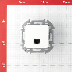 Розетка компьютерная Legrand Inspiria встраиваемая белая RJ45 (673825) - фото 3