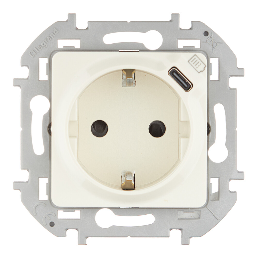 Изображение товара Встраиваемая розетка Legrand Inspiria USB Type-C слоновая кость