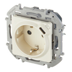 Розетка Legrand Inspiria встраиваемая слоновая кость с USB Type-C (673771) - фото 4