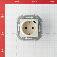 Розетка Legrand Inspiria встраиваемая слоновая кость с USB Type-C (673771) - фото 2