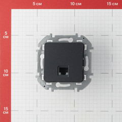 Розетка компьютерная Legrand Inspiria встраиваемая антрацит RJ45 (673828) - фото 2