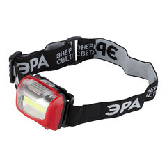 Изображение товара Фонарь налобный Эра светодиодный 1 LED 5 Вт на батарейках AAA пластик 3 режима (Б0052751)