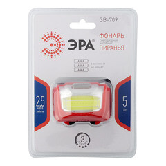 Фонарь налобный Эра светодиодный 1 LED 5 Вт на батарейках AAA пластик 3 режима (Б0052751) - фото 2