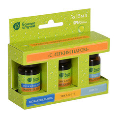 Набор эфирных масел для бани и сауны Банные штучки 45 мл пихта/ можжевельник/ эвкалипт (30002) - фото 6