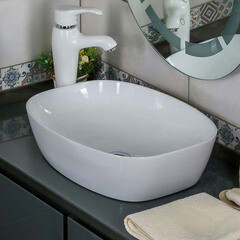 Раковина Melana 51 см накладная белая (A500B-805) - фото 2