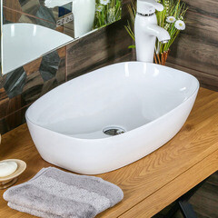 Раковина Melana 60 см накладная белая (A500A-805) - фото 3