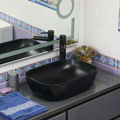 Раковина Melana 46 см накладная черная (78105MB-805) - фото 5