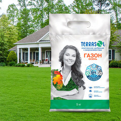 Удобрение сухое для газона гранулированное с микроэлементами Осень Террасол 5 кг - фото 2