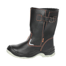 Сапоги рабочие кожаные с защитным подноском размер 41 черные Мистраль SJ9133-S-W (116040)