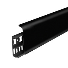 Плинтус ПВХ напольный Деконика 70 мм черный 2200 мм со съемной панелью