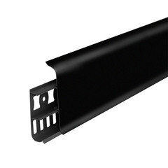 Плинтус ПВХ напольный Деконика 70 мм черный 2200 мм со съемной панелью - фото 1