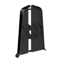 Заглушка торцевая Деконика 70 мм черная левая-правая (2 шт.) - фото 2