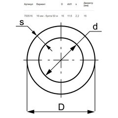 Труба PE-Xс Tece 16х2,2 мм из сшитого полиэтилена (50 м) (700516) - фото 2