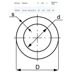 Труба PE-Xс Tece 20х2,85 мм из сшитого полиэтилена (50 м) (700520) - фото 2
