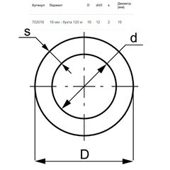 Труба для отопления PE-Xс Tece 16х2 мм из сшитого полиэтилена (120 м) (702016) - фото 2