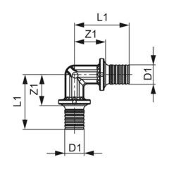 Угол Tece 20 х 20 мм латунь (767020) - фото 6